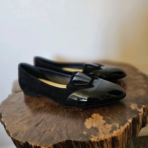 Sarah Flint Bennett Loafers Black Patent Leather Flats Size 7 - Picture 8 of 13
